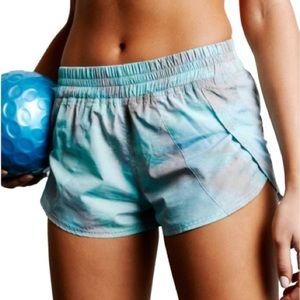 free people movement blue tie dye athletic shorts